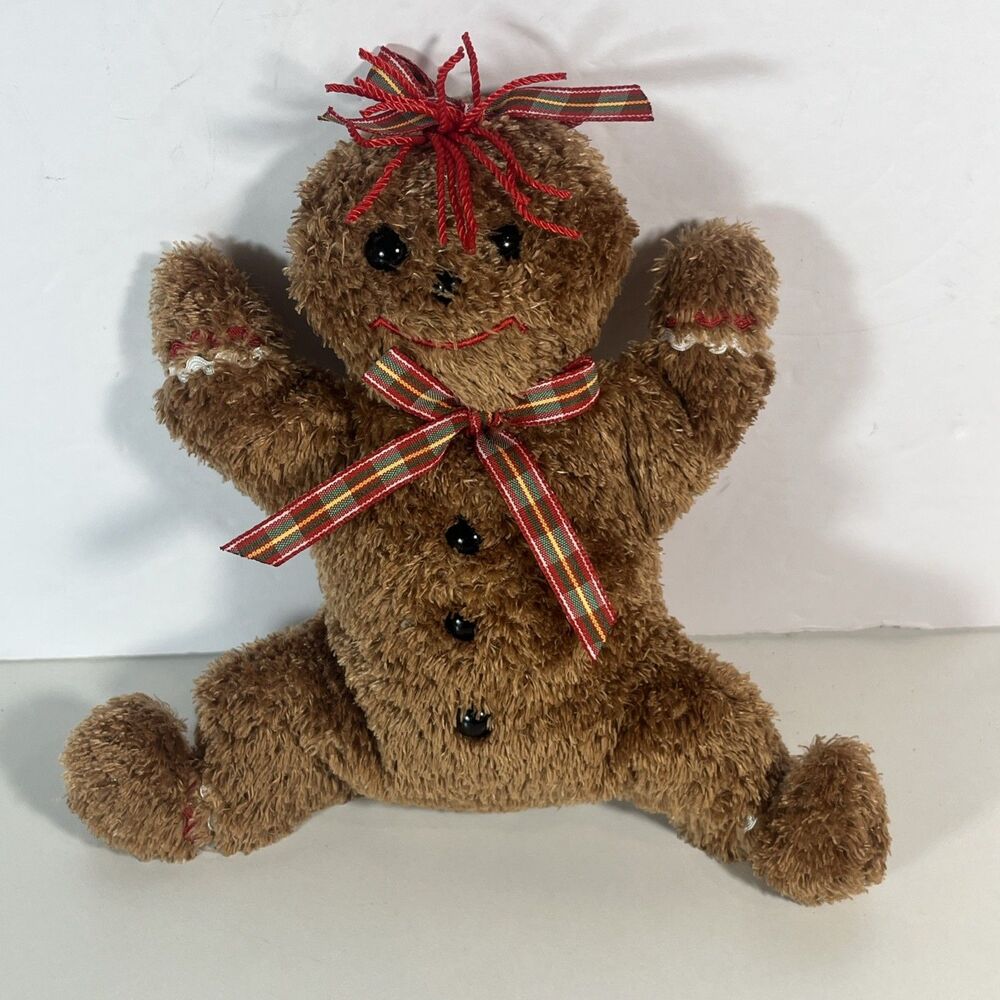 Douglas Plush Gingerbread Girl 8" Cuddle Toys Bean Bag Stuffed Toy